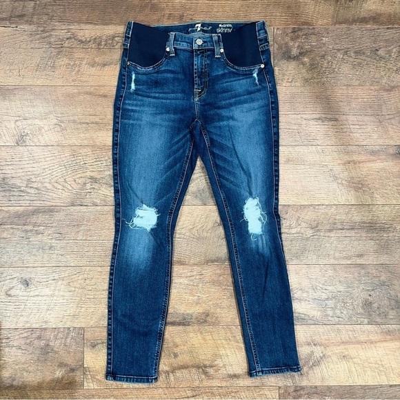7 For All Mankind Maternity Skinny Jeans - Picture 6 of 11